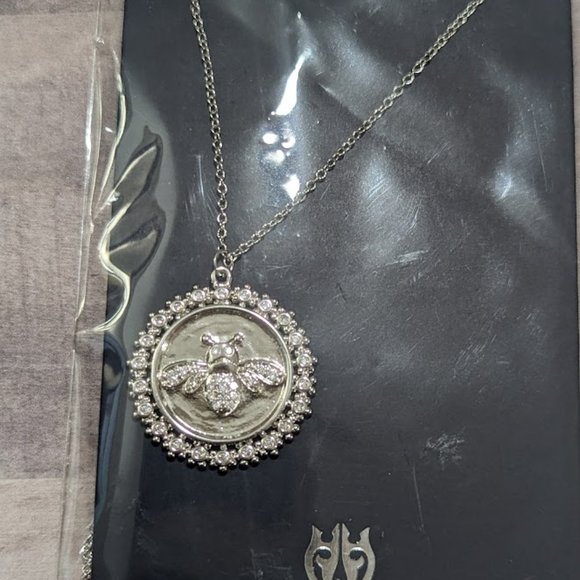 Hespera Bee Silver Necklace, NWT, Brand New, Never Opened Designer Jewelry - Picture 3 of 3